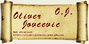Oliver Jovčević vizit kartica